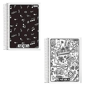 Caderno de música universitário, 40 folhas - JANDAIA
