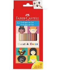 Lápis de cor CARAS & CORES, 12 cores - Faber Castell