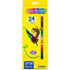 Giz de cera BIG, 24 cores - ACRILEX