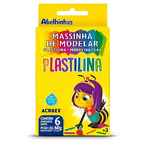 Massa de modelar, PASTILINA, 6 cores - Acrilex