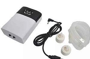 Mini compressor bateria para Aquário e Fonte, Oxigenador,