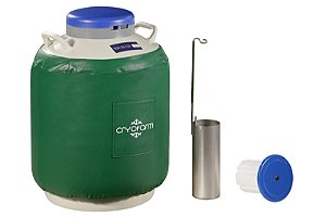 BOTIJÃO YDS-35 - CAPACIDADE PARA ATÉ 9000 DOSES E 35 LITROS DE NITROGÊNIO