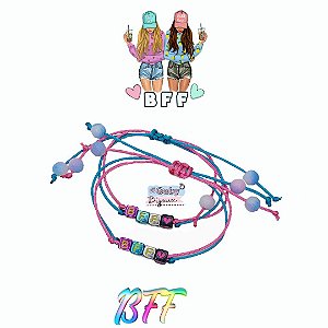 Kit Com 2 Pulseiras Da Amizade - BFF (Best Friends Forever)