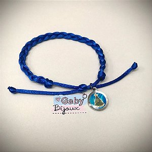 Pulseira Trançada Nossa Senhora Aparecida (azul)