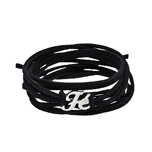 Pulseira Couro Preto Jovem Cristão Fé