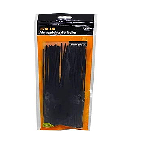Abracadeira Nylon Preta 140x3,5 Foxlux