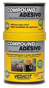 Compound Adesivo Lt 1Kg A+B Média Fluidez Vedacit