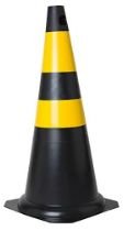 Cone Para Sinalização Pt/Am 75cm Plastcor