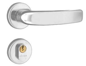 Fechadura Externa com Roseta 4181 40mm Cromado Galaxy Aliança