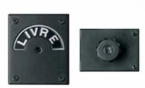 Fechadura Livre/Ocupado Preto Soprano