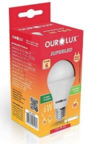 Lâmpada Led 06W 3000K Amarela Ourolux