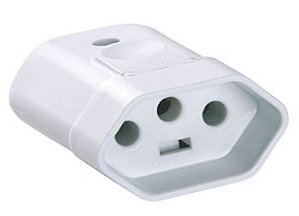 Plug Femea 20A 2P+T Novo Padrão Branco 57402/055 Tramontina