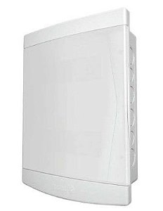 Quadro Distribuição Embutir 06/08 Disjuntores com Barramento Porta Branca - Tigre