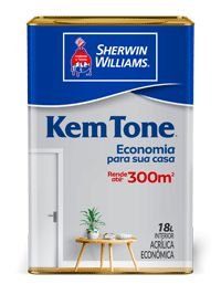 Tinta Acrílica Econômica Fosco Kem Tone Branco 18L - Sherwin Williams
