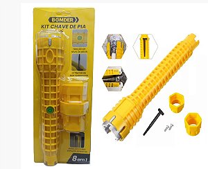 Chave Multifuncional para Manutenção de Pia 8 em 1 Com-3205 - Bomvink