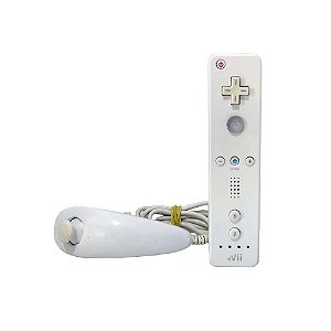 Kit Wii Remote + Controlador Nunchuck Branco - Nintendo Wii