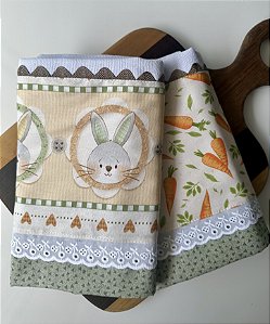 Kit 2 panos- Páscoa Cenoura