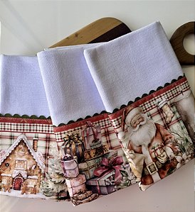 Kit 3 panos - Noel em casa