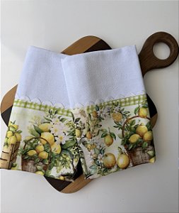 Kit 2 panos - Limões no cesto