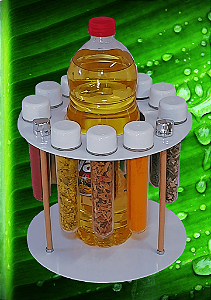 Organizador de Tempero 2 em 1 Porta Óleo 9 Potes