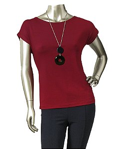 BLUSA BÁSICA GUINÉ VINHO SEM MANGAS