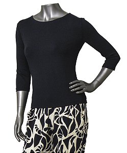 BLUSA BÁSICA GUINÉ PRETA MANGAS 3/4