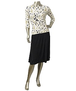 SAIA LISA EM MALHA DE VISCOSE