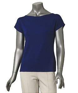 BLUSA BÁSICA GUINÉ AZUL NOTURNO SEM MANGAS