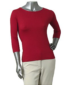BLUSA BÁSICA GUINÉ VERMELHA MANGAS 3/4