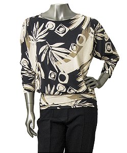 BLUSA EM FLUITY COM BARRADO