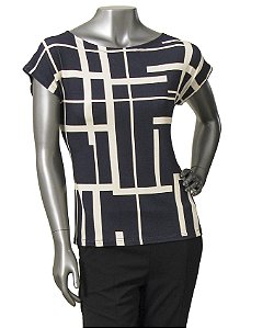 BLUSA SEM MANGAS COM ESTAMPA GRÁFICA