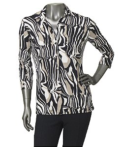 CAMISA EM FLUITY MANGAS 3/4