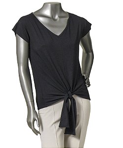 BLUSA COM NÓ E DECOTE EM V