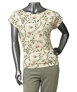 BLUSA SEM MANGAS COM ESTAMPA FLORAL