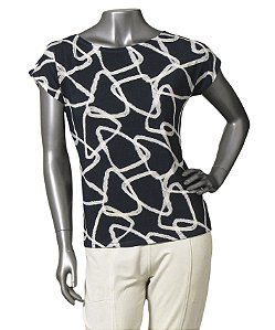BLUSA SEM MANGAS COM ESTAMPA DE ELOS