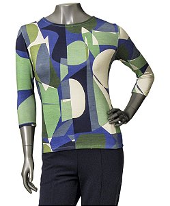 BLUSA ESTAMPADA MANGAS 3/4 GEOM