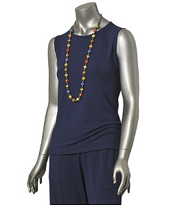 REGATA MARINHO COM ALÇAS LARGAS GOTA