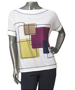 BLUSA COM ESTAMPA GRÁFICA