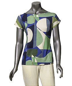 BLUSA SEM MANGAS ESTAMPA GEOM