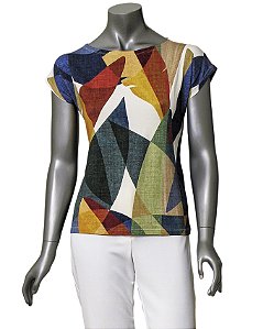 BLUSA ESTAMPADA SEM MANGAS COLOR
