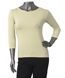 BLUSA BÁSICA GUINÉ MARFIM MANGAS 3/4