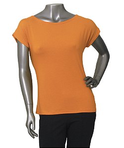 BLUSA BÁSICA GUINÉ LARANJA SEM MANGAS