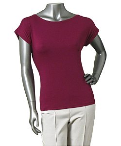 BLUSA BÁSICA GUINÉ VINHO SEM CAVAS