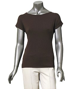 BLUSA BÁSICA GUINÉ CAFÉ SEM CAVAS