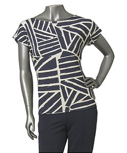 BLUSA SEM CAVAS ESTAMPA LISTAS