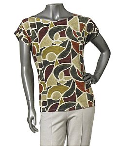 BLUSA SEM CAVAS ESTAMPA ABSTRATA