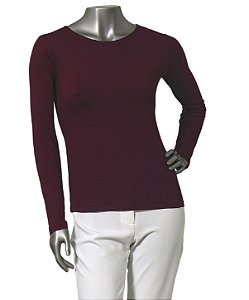 BLUSA BÁSICA GUINÉ BERINJELA MANGAS LONGAS
