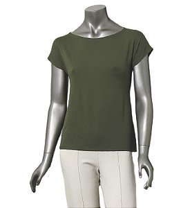 BLUSA BÁSICA GUINÉ VERDE SEM CAVAS
