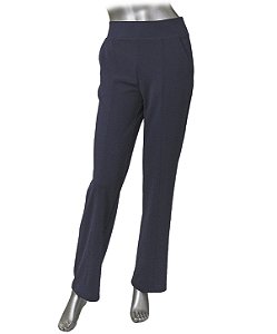 CALÇA EM CREPE DE MALHA MARINHO