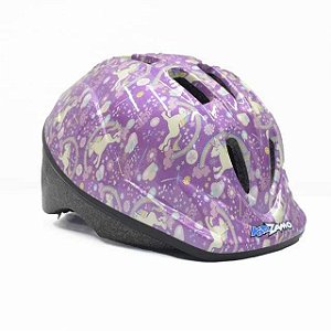 Capacete Infantil KZ008 Unicórnio Roxo
